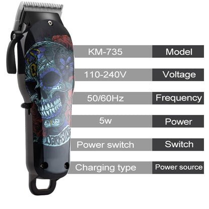 Kemei Cordless hair clipper professional hair trimmer