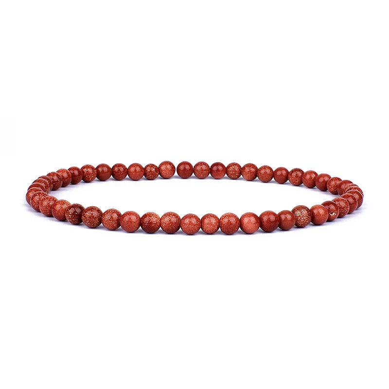 Mini Energy Charm Bracelet Natural Stone Beads Yoga Healing