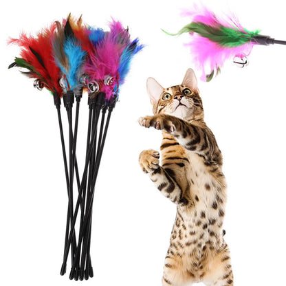 Funny Kitten Cat Teaser Interactive Toy Rod