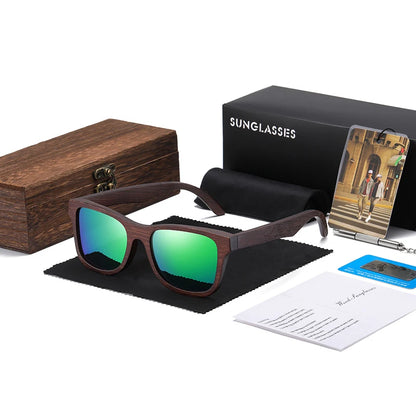 GM Natural Bamboo Wooden Sunglasses Polarized Glasses