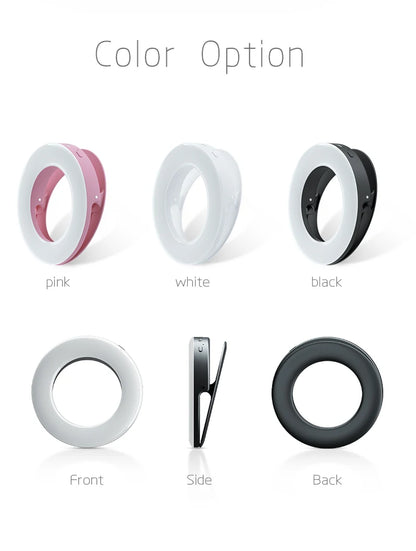 Portable LED Selfie Ring Light Flash