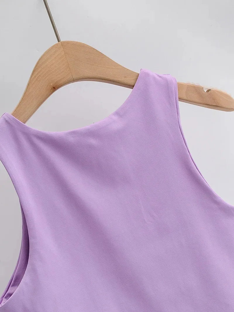 Summer Fashion Women Sexy Slim Tops O-neck Sleeveless