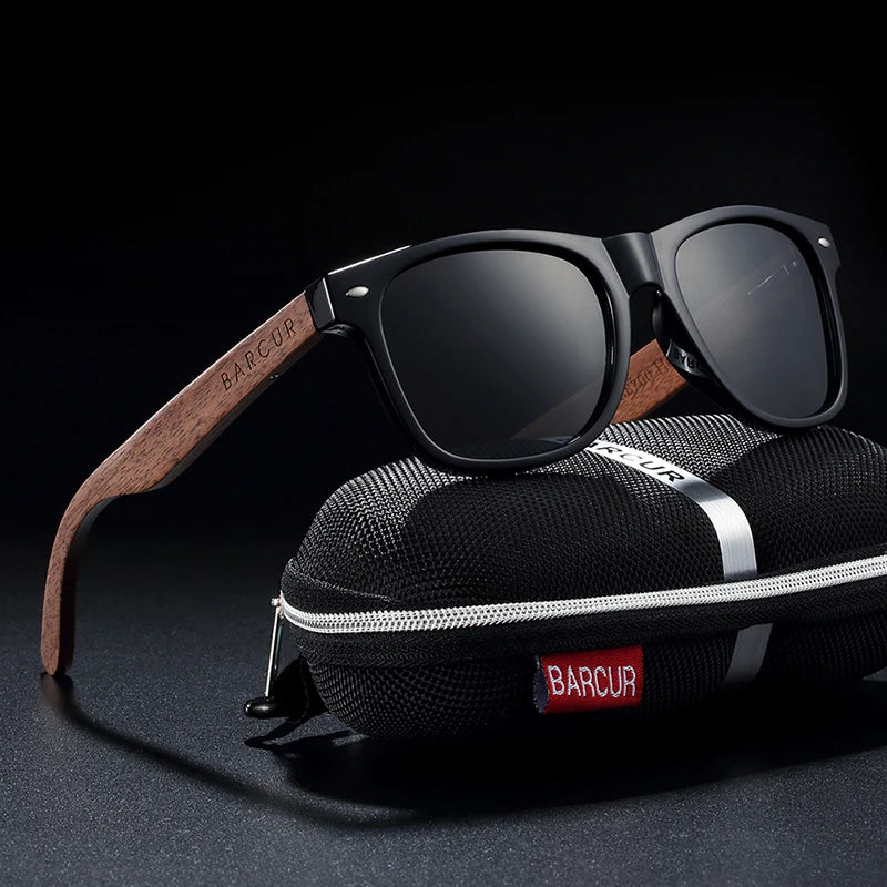Black Walnut Sunglasses Wood Polarized Sunglasses Men