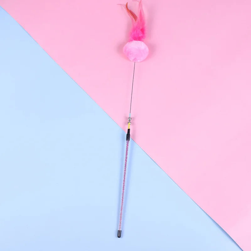 Funny Kitten Cat Teaser Interactive Toy Rod