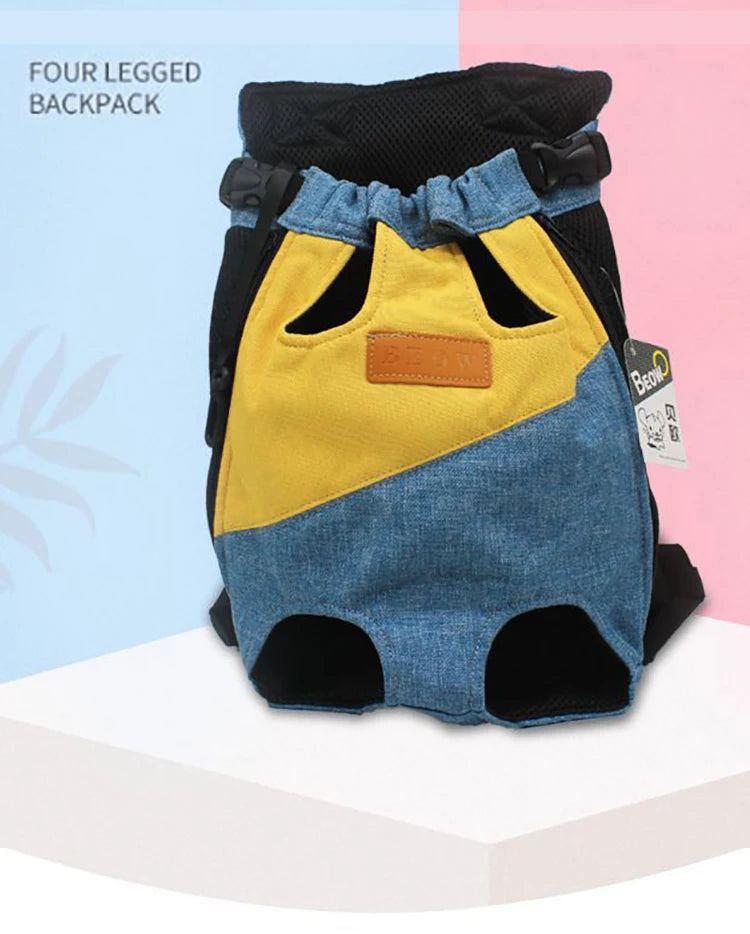 Mesh Pet Dog Carrier Adjustable Backpack Breathable Outdoor