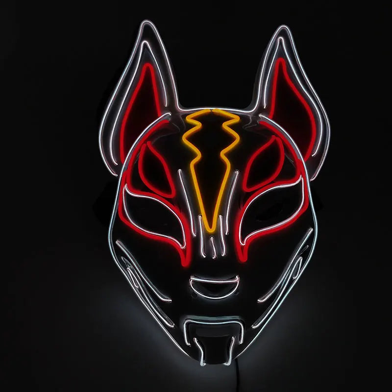 Glowing  Demon Slayer Mask Cosplay Japanese Cartoon