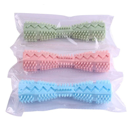 Dog Toothbrush Durable Dog Chew Toy Stick Soft Rubber