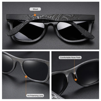 GM Handmade Brand Wooden Polarized Sunglasses Women Men