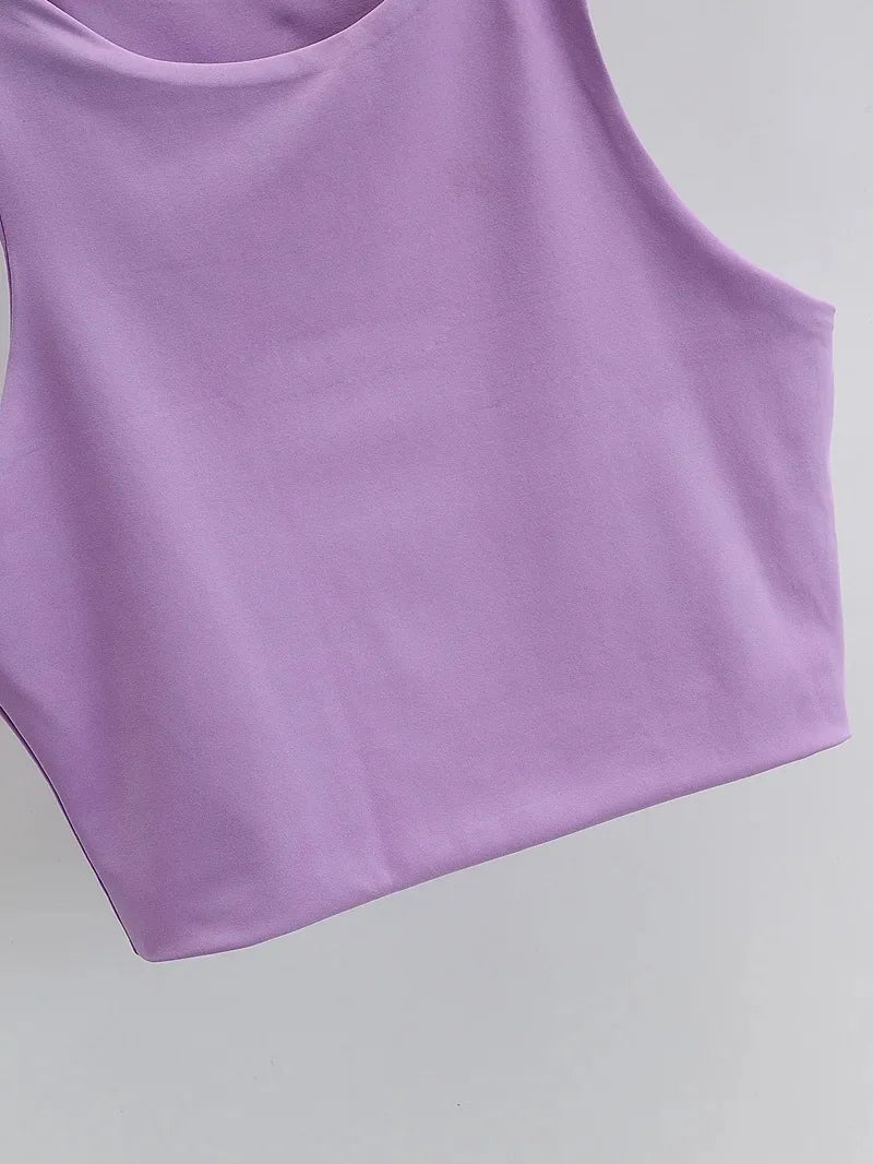 Summer Fashion Women Sexy Slim Tops O-neck Sleeveless