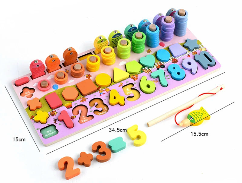 3D Preschool Children Educational Toys Wooden Montessori