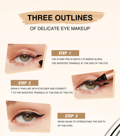 Eyeliner Stamp Black Liquid Eyeliner Pen Waterproof Fast Dry