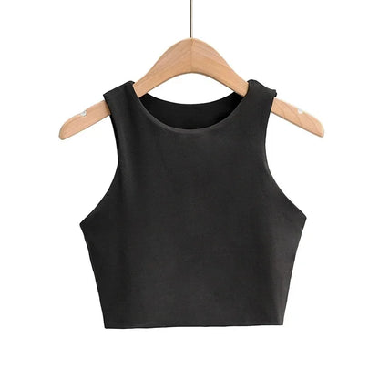 Summer Fashion Women Sexy Slim Tops O-neck Sleeveless