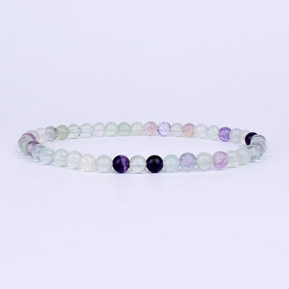 Mini Energy Charm Bracelet Natural Stone Beads Yoga Healing