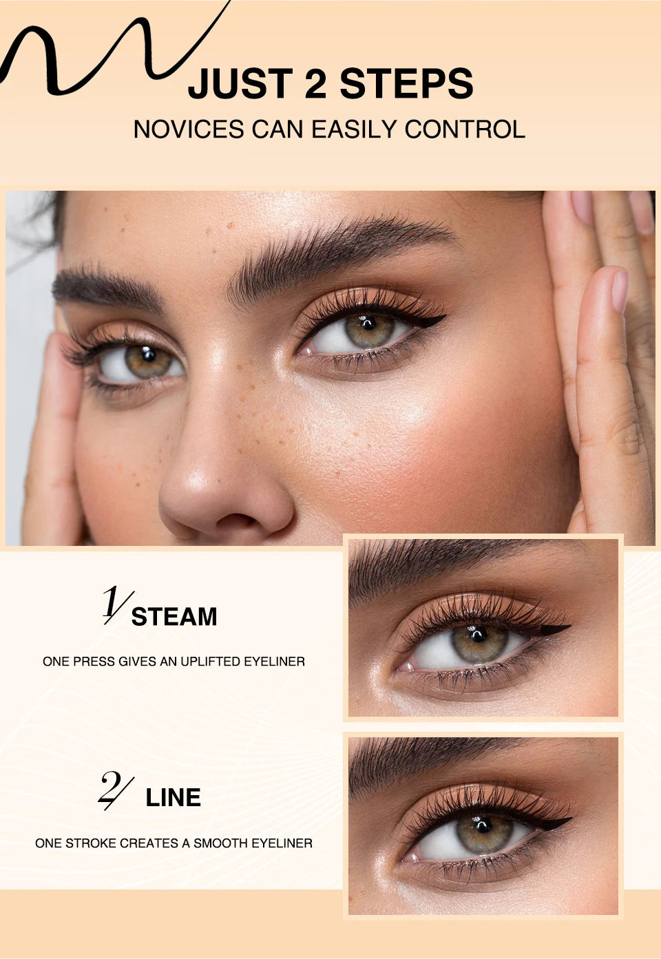 Eyeliner Stamp Black Liquid Eyeliner Pen Waterproof Fast Dry