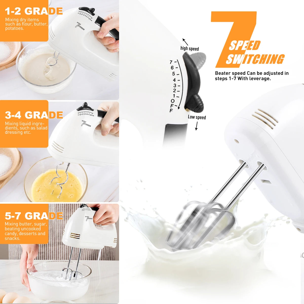 Electric Hand Mixer Egg-Whisk Electric Mixer