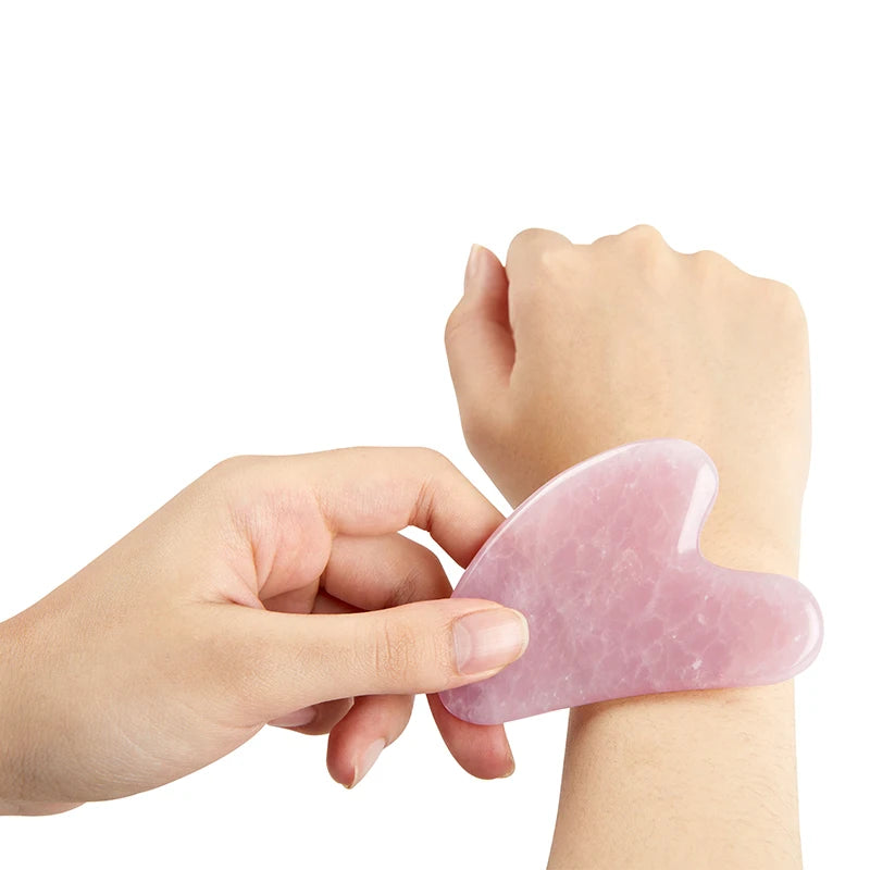 Rose Quartz Gua Sha For Face Massager Skin scraping GuaSha Lifting