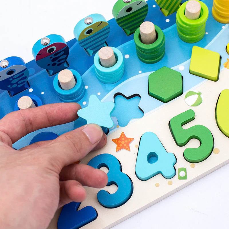 3D Preschool Children Educational Toys Wooden Montessori