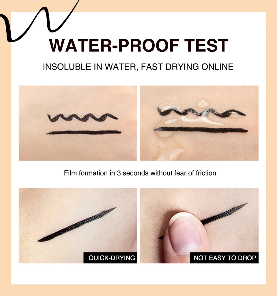 Eyeliner Stamp Black Liquid Eyeliner Pen Waterproof Fast Dry