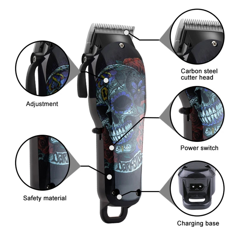 Kemei Cordless hair clipper professional hair trimmer