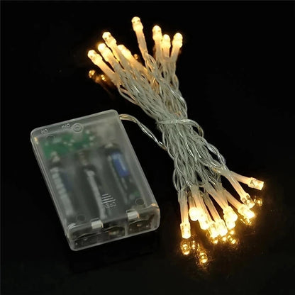 AA Battery Operated LED String Lights 10/20/40/80/160 for Xmas