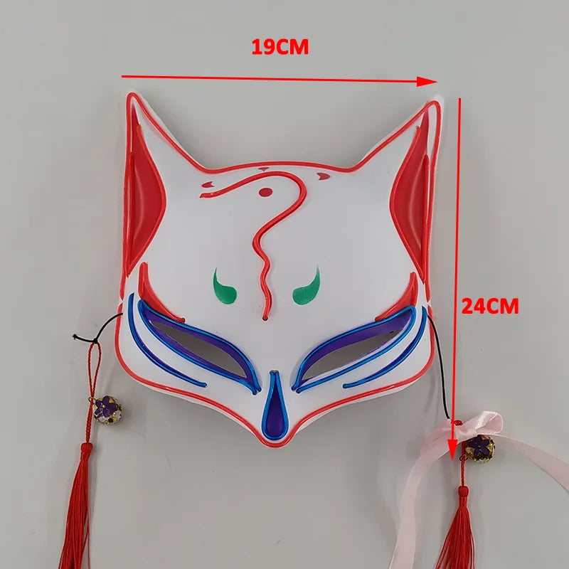 Glowing  Demon Slayer Mask Cosplay Japanese Cartoon