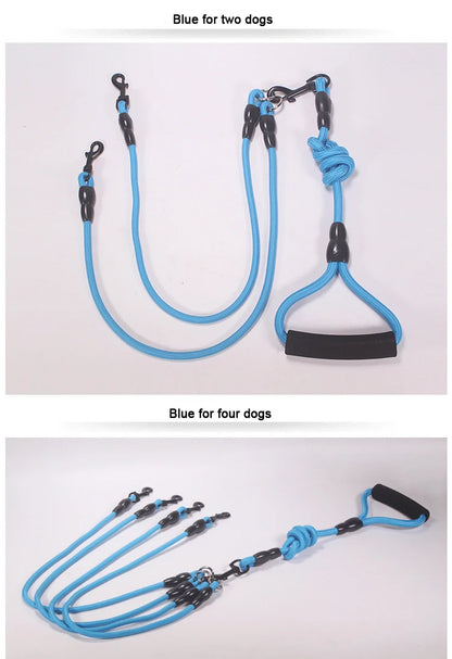 Pet Dog Leash Nylon Rope Double Dual Two Heads Dogs Leash