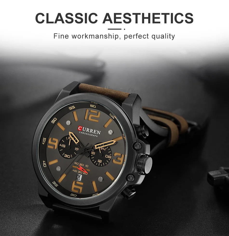 CURREN Mens Watches Top Luxury Brand Sport Wrist Watch
