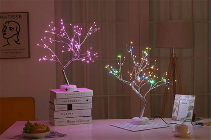 LED Night Light Mini Christmas Tree Copper Wire Garland
