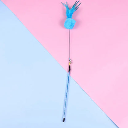 Funny Kitten Cat Teaser Interactive Toy Rod