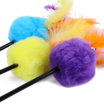 Funny Kitten Cat Teaser Interactive Toy Rod