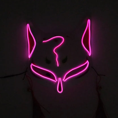 Glowing  Demon Slayer Mask Cosplay Japanese Cartoon