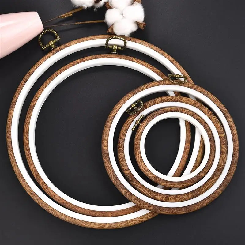 Sewing Tool Round Bamboo Embroidery Hoops Frame Set