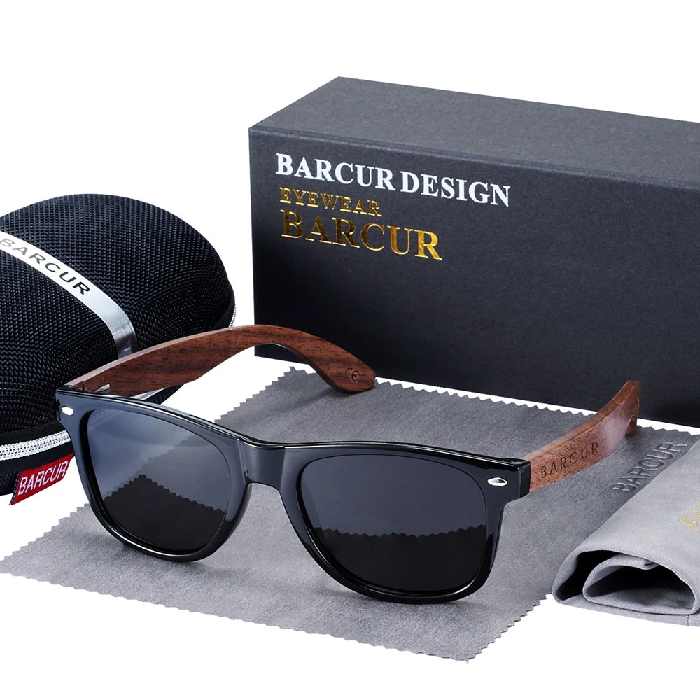 Black Walnut Sunglasses Wood Polarized Sunglasses Men