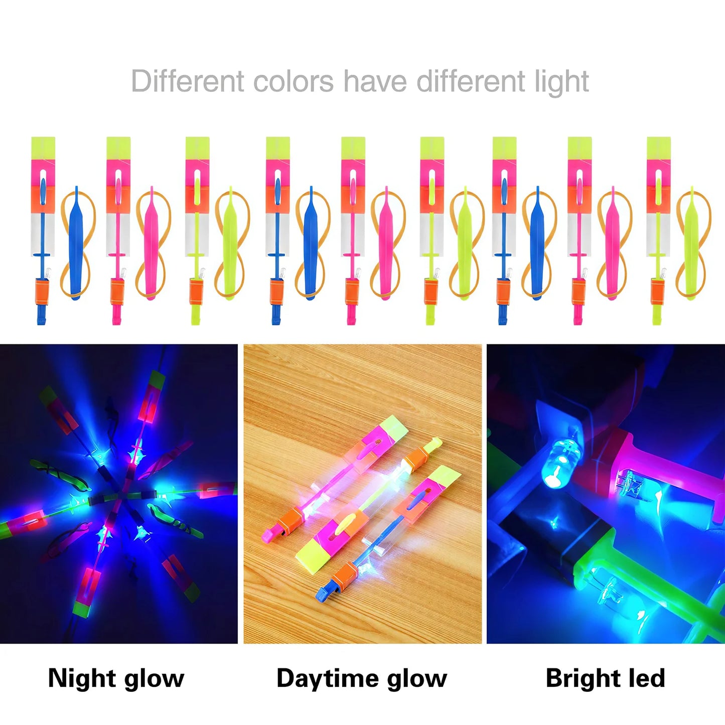10PCS Outdoor Shining Rocket Flash LED Light Night