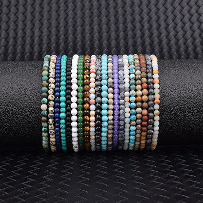 Mini Energy Charm Bracelet Natural Stone Beads Yoga Healing