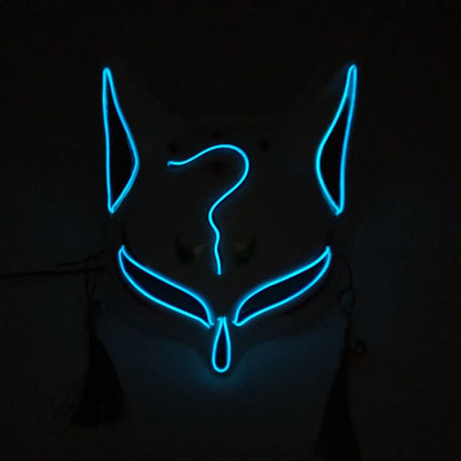 Glowing  Demon Slayer Mask Cosplay Japanese Cartoon