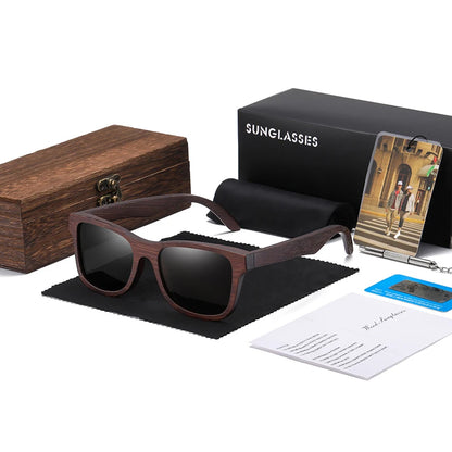 GM Natural Bamboo Wooden Sunglasses Polarized Glasses