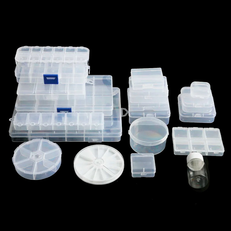 19 Style Plastic Storage Jewelry Box Compartment