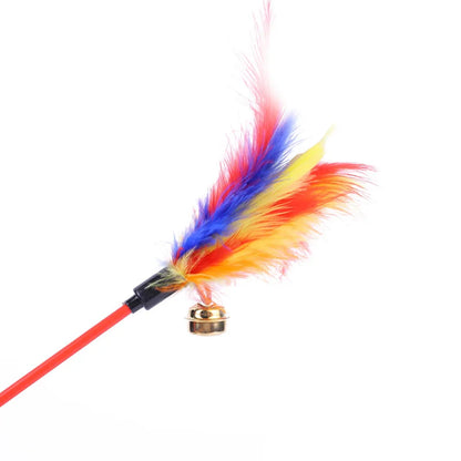 Funny Kitten Cat Teaser Interactive Toy Rod