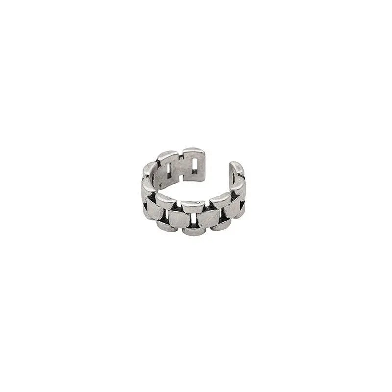 VENTFILLE 925 Sterling Silver Finger Rings Hollow Chain