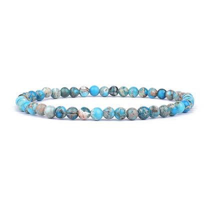 Mini Energy Charm Bracelet Natural Stone Beads Yoga Healing