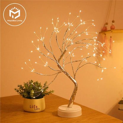 LED Night Light Mini Christmas Tree Copper Wire Garland