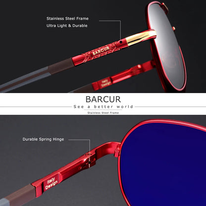 Aluminum Vintage Men's Sunglasses Men Polarized Coating
