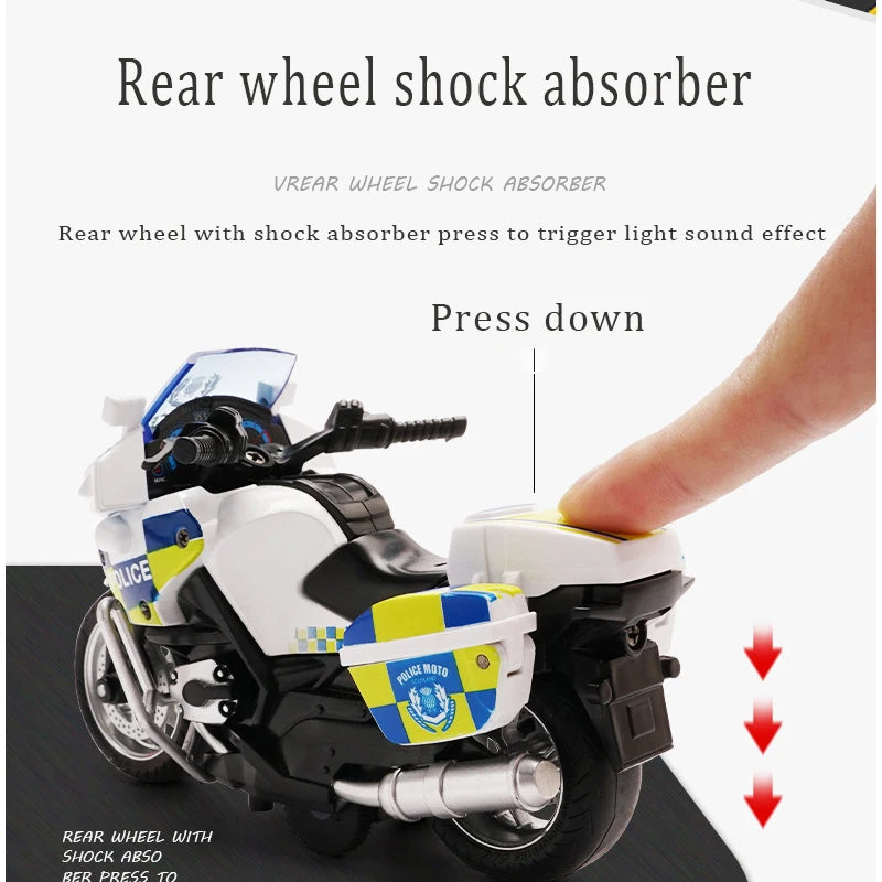 Car Model Alloy Pull Back Motorcycle Men's Locomotive
