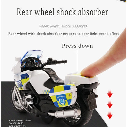 Car Model Alloy Pull Back Motorcycle Men's Locomotive