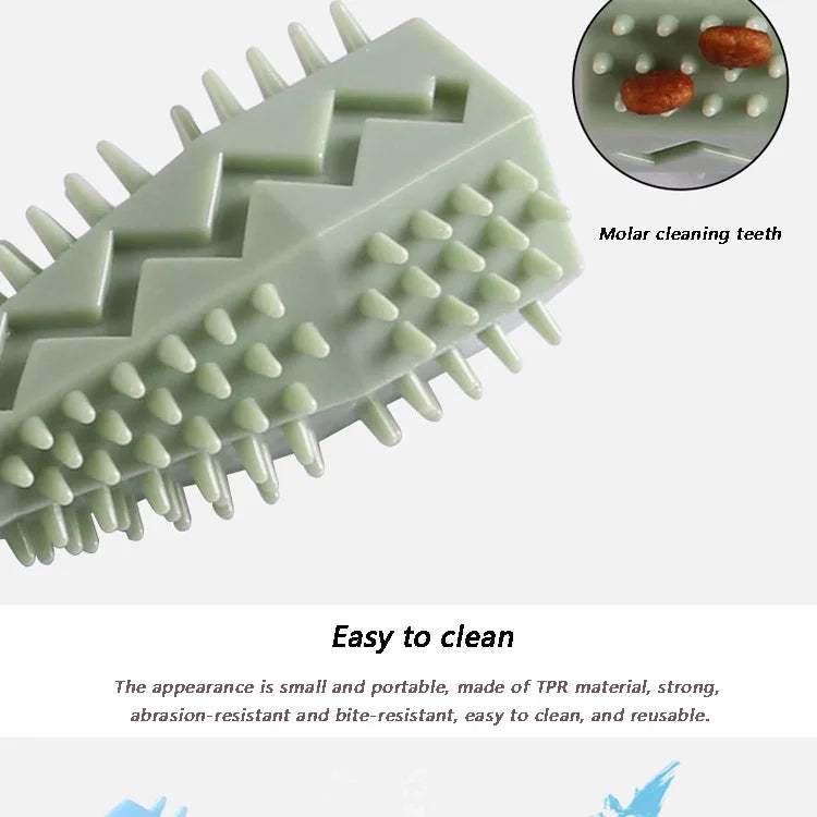 Dog Toothbrush Durable Dog Chew Toy Stick Soft Rubber