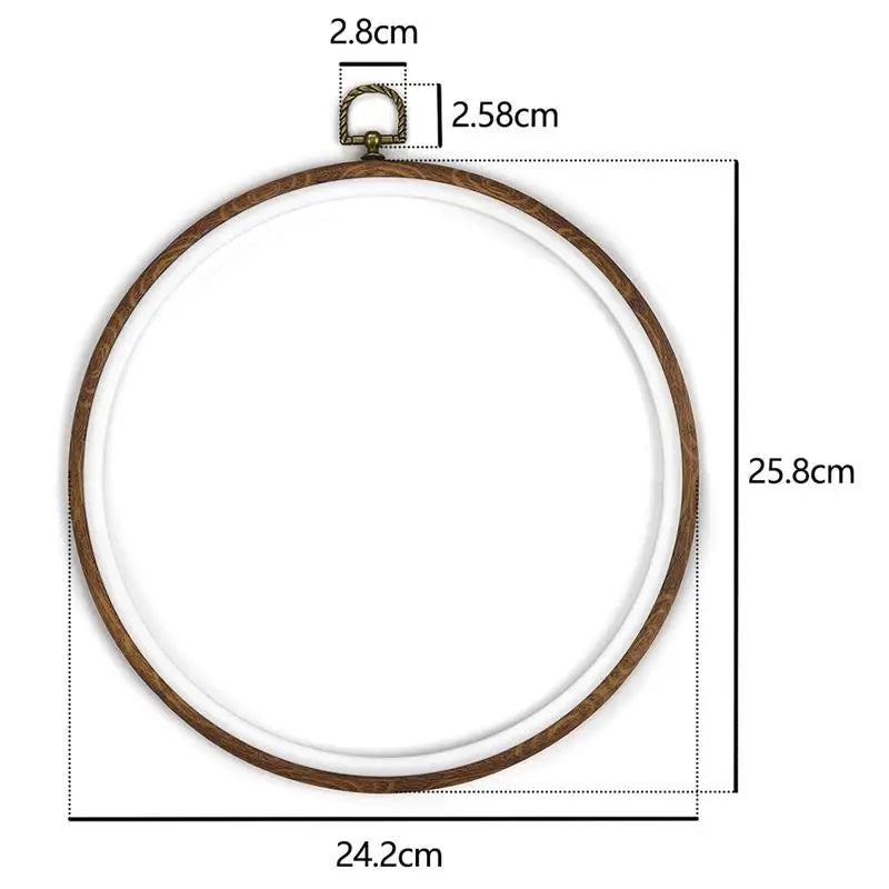 Sewing Tool Round Bamboo Embroidery Hoops Frame Set
