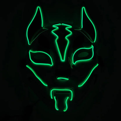 Glowing  Demon Slayer Mask Cosplay Japanese Cartoon