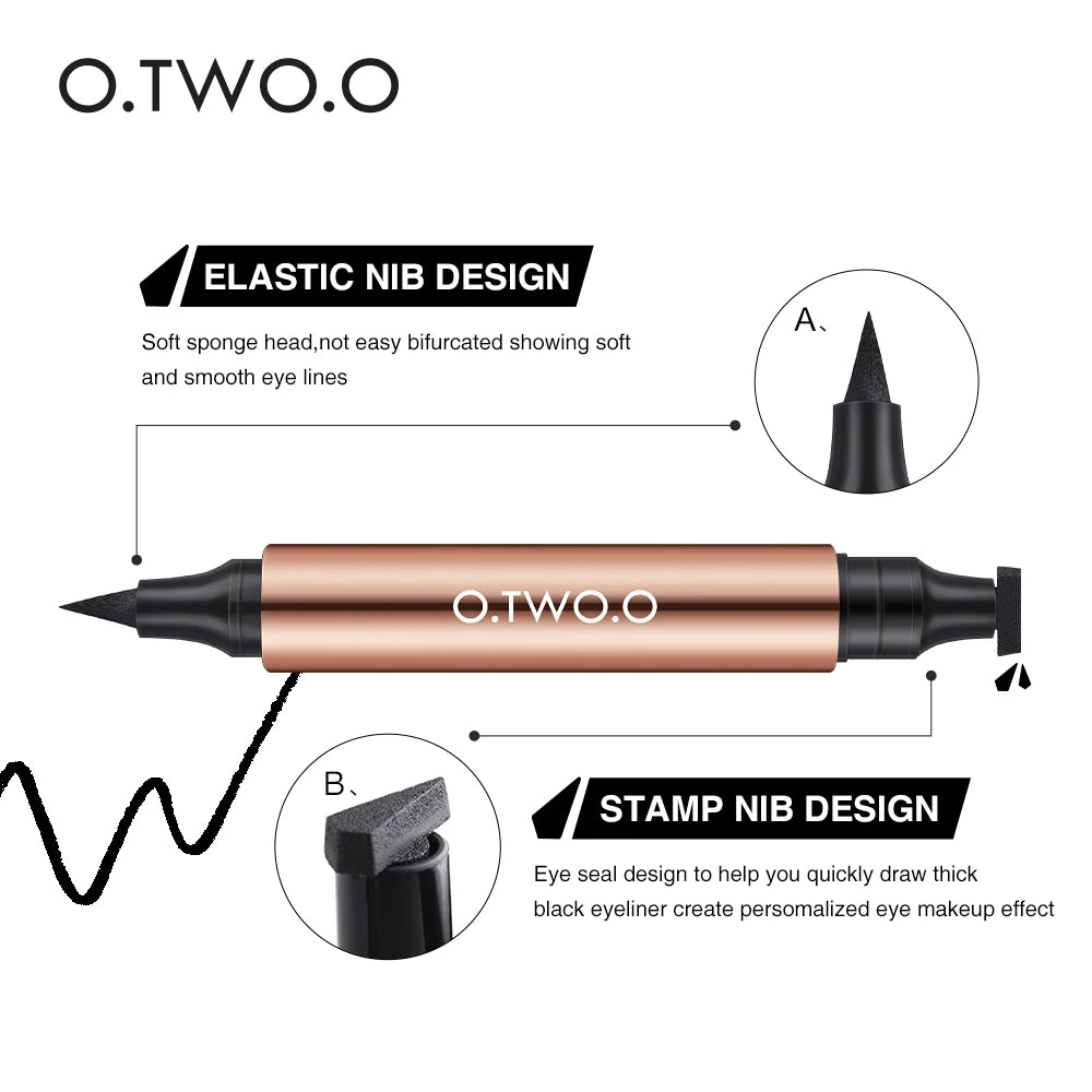 Eyeliner Stamp Black Liquid Eyeliner Pen Waterproof Fast Dry