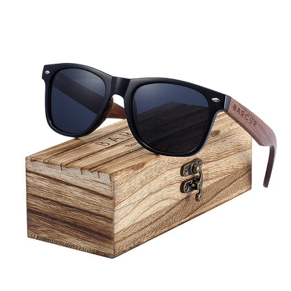 Black Walnut Sunglasses Wood Polarized Sunglasses Men